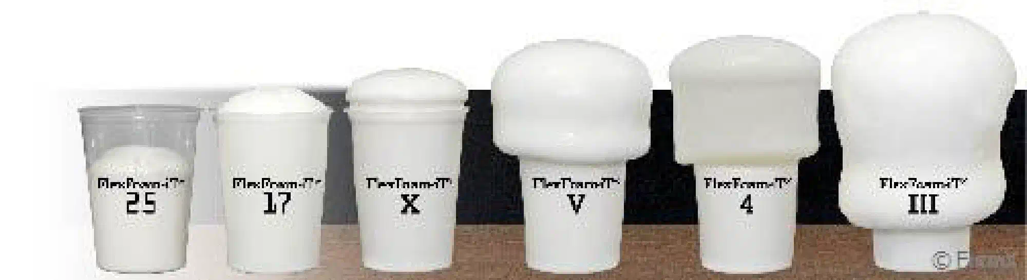 Flex Foam-iT PU-Foams come in different densities